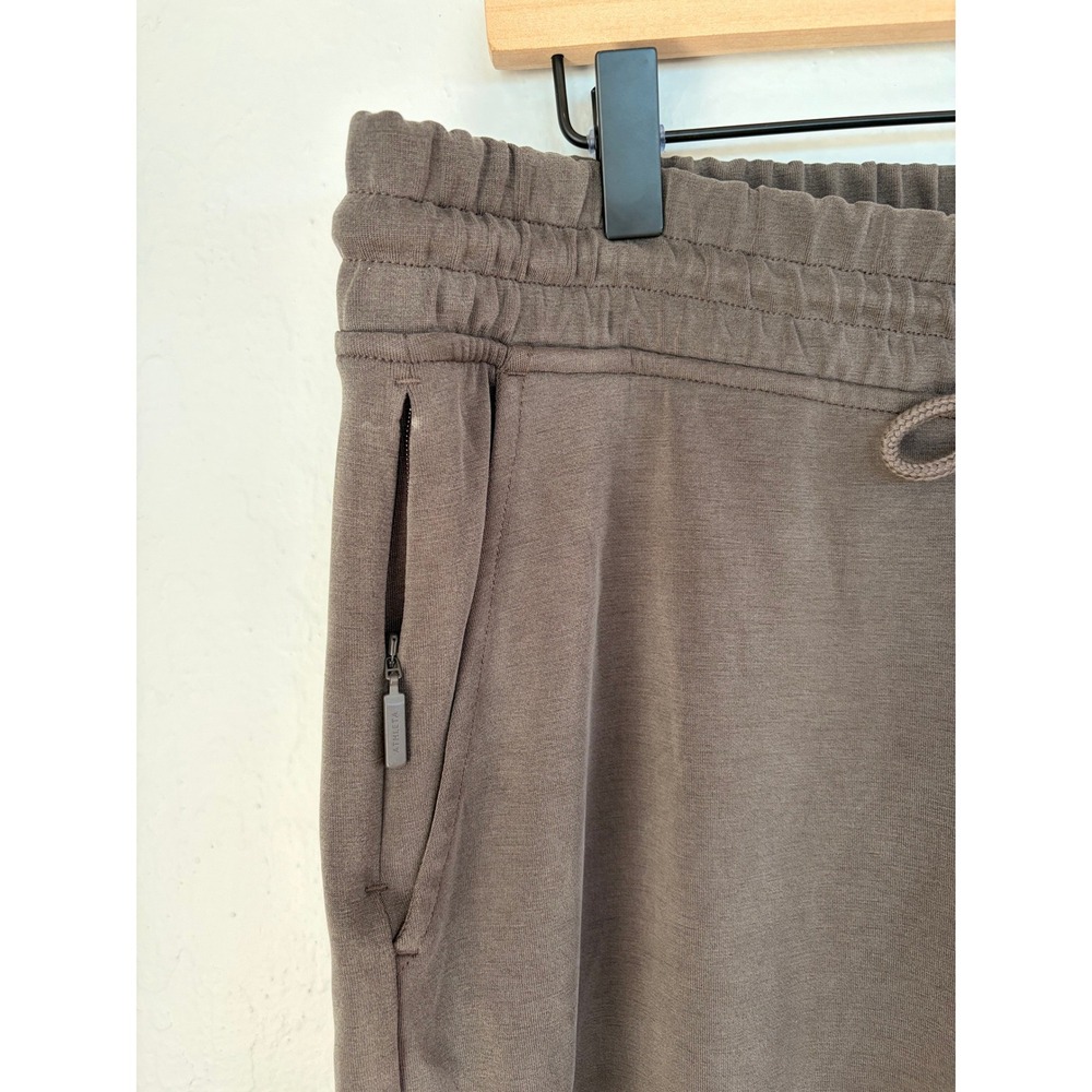 Athleta Pant Women's L Seasoft Mid Rise Straight Gray Drawstring Travel - Picture 4 of 9